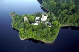 Ruine Lichtenfels, Luftaufnahme.