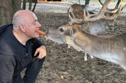 Tomasz Gudzowaty in einem Park mit Hirschen: Er hat erkannt, dass Tiere weit mehr bieten als das klassische Wildlife-Motiv. Tomasz Gudzowaty in einem Park mit Hirschen: Er hat erkannt, dass Tiere weit mehr bieten als das klassische Wildlife-Motiv.