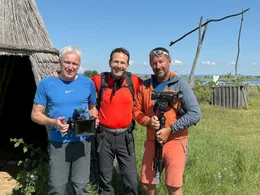 v.li.: Manfred Rastl, Alexander J. R&uuml;diger, Markus Raich in Neusiedl.