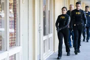 "Lone Wolf" - The team makes holiday plans while a seemingly straightforward murder investigation takes a shocking turn, putting the entire city of New York at risk, on back-to-back episodes of FBI. Pictured (L-R): Juliana Aid&eacute;n Martinez as Eva Ramos and John Boyd as Special Agent Stuart Scola.