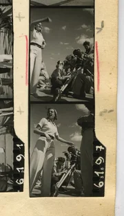 Kontaktbogen: Hinter den Kulissen der Dreharbeiten von &bdquo;Olympia&ldquo; (1936) (aus dem Nachlass).