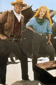 John Wayne (Lane), Ann Margret (Mrs. Lowe)