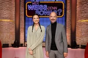 Treten bei "Wer wei&szlig; denn sowas?" als Kandidat:innen gegeneinander an: Die Schauspielerin Janina Uhse und der Schauspieler Christoph Maria Herbst.