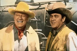 John Wayne (links)