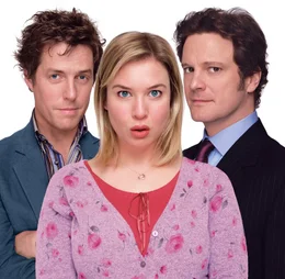 BRIDGET JONES: AM RANDE DES WAHNSINNS - Plakatmotiv - Eigentlich sind Bridget (Ren&eacute;e Zellweger, M.) und Mark Darcy (Colin Firth, r.) total verliebt ineinander, aber dann taucht pl&ouml;tzlich wieder Sch&uuml;rzenj&auml;ger Daniel Cleaver (Hugh Grant, l.) aus der Versenkung auf ...