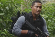 "Ke kanaka i ha'ule mai ka lewa mai" -- When a vacationing dad on a flight to Honolulu is kidnapped and forced to parachute mid-flight, Danny, Tani and Junior track him through the jungle to discover that he may not be who he seems. Also, McGarrett is threatened with a secret from his past, on HAWAII FIVE-0. Pictured: Beulah Koale as Junior Reigns.