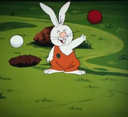Benny Bunny ist dem Geheimnis der verschwundenen Krokettkugeln auf die Spur gekommen.