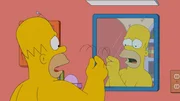 Homer befindet sich voll in der Midlife-Crisis: Er hat seine letzten zwei Haare verloren ...