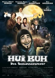 HUI BUH, DAS SCHLOSSGESPENST - Plakatmotiv - 1399: Als Ritter Balduin beim Kartenspiel betr&uuml;gt, will sein Gegner ihn erstechen. Doch gerade, als dieser den Degen z&uuml;ckt, wird Balduin von einem Blitz getroffen und verwandelt sich in Hui Buh (vorne), das Schlossgespenst.