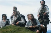 v.li.: Alasdair (Brian McCardie), Iain (Gilly Gilchrist), Rob Roy (Liam Neeson), Gregor (Jason Flemyng), McDonald (Eric Stoltz), Coll (Ewan Stewart)