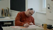 J&uuml;rgen Tauscher im Atelier Gugging.