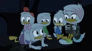DUCKTALES - "The Beagle Birthday Massacre!" - After crashing Ma Beagle's birthday party, Webby and new mysterious friend Lena (Kimiko Glenn) must fight their way through Beagle Boy turf to get back home. This episode of &Ograve;Ducktales&Oacute; airs Saturday, September 30 (8:00 - 8:30 A.M. EDT) on Disney XD. (Disney XD) HUEY, WEBBY, LOUIE, DEWEY, LENA