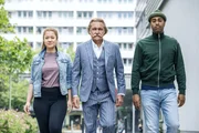 (v.l.n.r.) Sarah Gr&uuml;ner; Ingo Len&szlig;en; John Davis