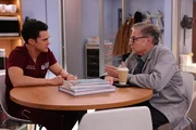 CHICAGO MED -- "Poster Child" Episode 1016 -- Pictured: (l-r) Darren Barnet as Dr. John Frost, Oliver Platt as Dr. Daniel Charles CHICAGO MED -- "Poster Child" Episode 1016 -- Pictured: (l-r) Darren Barnet as Dr. John Frost, Oliver Platt as Dr. Daniel Charles
