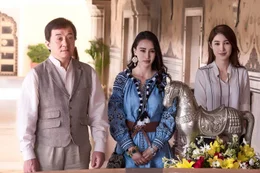 L-R: Jack (Jackie Chan), Nuomin (Mu Qimiya), Jiang Wen (Coco Jiang)