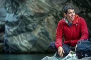 Alex Honnold stops for a rest with Bear Grylls during production of National Geographic's RUNNING WILD WITH BEAR GRYLLS. Alex Honnold stops for a rest with Bear Grylls during production of National Geographic's RUNNING WILD WITH BEAR GRYLLS.