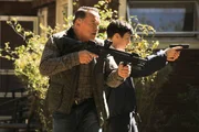 L-R: John 'Breacher' Wharton (Arnold Schwarzenegger), Det. Caroline Brentwood (Olivia Williams)