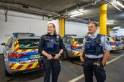 Katharina Kl&uuml;pfel und Michael Kirch nach der R&uuml;ckkehr vom Streifendienst.