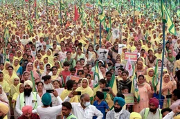 Im November 2020 protestierten indische Bauern, angef&uuml;hrt von Gurbaz Sangha, gegen die von der Regierung Modi durchgef&uuml;hrte Agrarreform, die Preisregulierungen abschaffte und den Bauern juristische M&ouml;glichkeiten nahm.