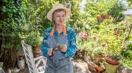 Astrid Szibat hat sich mit ihrem Garten mitten in Ruhrort eine kleine gr&uuml;ne Oase geschaffen. Dort z&uuml;chtet sie Bienen, deren Honig sie in ihrem Hutmacher-Laden am Neumarkt anbietet.