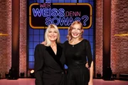 Als Kandidatinnen zu Gast bei "Wer wei&szlig; denn sowas?": Die T&auml;nzerin, S&auml;ngerin und Moderatorin Marl&egrave;ne Charell (l.) und Musicaldarstellerin, Chansons&auml;ngerin und Schauspielerin Ute Lemper (r.).
