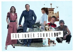 ARD Degeto F&Uuml;R IMMER SOMMER 90, am Mittwoch (06.01.21) um 20:15 Uhr im ERSTEN. Andy (Charly H&uuml;bner) macht sich auf eine Reise in die Vergangenheit. Der Frankfurter Erfolgsbanker muss sich gegen den Vorwurf der Vergewaltigung verteidigen und herausfinden, wer hinter einem anonym verfassten Brief steht. Eine gesch&auml;ftliche Intrige, eine perfide Erpressung oder ein sp&auml;ter Racheakt? V. li. n. re. Bea (Lisa Maria Potthoff), Katrin (Deborah Kaufmann), Sven (Roman Knizka) und Ronny (Peter Schneider) &copy; ARD Degeto/Manju Sawhney/Montage Felix Schl&uuml;ter, Typeholics, honorarfrei - Verwendung gem&auml;&szlig; der AGB im engen inhaltlichen, redaktionellen Zusammenhang mit genannter Degeto-Sendung und bei Nennung "Bild: ARD Degeto/Manju Sawhney/Montage Felix Schl&uuml;ter, Typeholics" (S2+). ARD Degeto/Programmplanung und Presse, Tel: 069/1509-335, degeto-presse@degeto.de