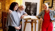 Petra Stricker (l.) und Gilbert Baier (M.) mit Moderatorin Anna Lena Dörr (r.) in der Formart Galerie QHof. Petra Stricker (l.) und Gilbert Baier (M.) mit Moderatorin Anna Lena Dörr (r.) in der Formart Galerie QHof.