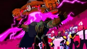 Vorne, v.li.: Vilgax, Cannonbolt, XLR8, Diamondhead, Four Arms