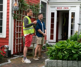 l-r: Nicholas Stoller (director), Luke MacFarlane