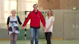 Jana Raschmann, Matthias Freydank und Cosima Heinold aus Potsdam &ndash; Treffen nach &uuml;ber 30 Jahren.