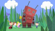 v.li.: Gaston, Barnaby, Strawberry, Holly, Robot Z-33, Ben v.li.: Gaston, Barnaby, Strawberry, Holly, Robot Z-33, Ben