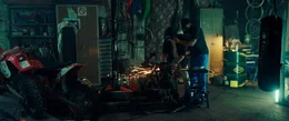 Die Motorrad-Werkstatt der "Wings".