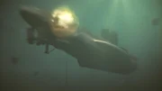 German stealth submarine U480 makes contact with underwater mine.