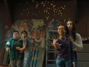 L-R: Pedro Pe&ntilde;a (Jovan Armand), Eugene Choi (Ian Chen), Darla Dudley (Faithe Herman), Mary Bromfield (Grace Caroline Currey)