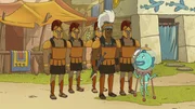 Spartan Army Leader (3.v.r.), Hippocampus (r.) Spartan Army Leader (3.v.r.), Hippocampus (r.)