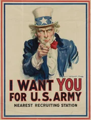 Mit "Uncle Sam" will die US-Armee im Ersten Weltkrieg die Soldaten rekrutieren.