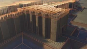 A reconstruction of Fort Buhen, the largest of the ancient Egyptian forts, the remains of which lie beneath Lake Nasser behind the Aswan Dam. A reconstruction of Fort Buhen, the largest of the ancient Egyptian forts, the remains of which lie beneath Lake Nasser behind the Aswan Dam.
