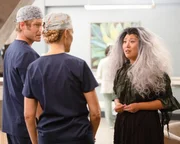 L-R: Dr. Atticus Lincoln (Chris Carmack), Dr. Teddy Altman (Kim Raver), Cathi (Kahyn Kim).