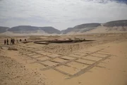 Abydos, Egypt - The DTO crew film with Dr. Matthew Adams next to Djer's Tomb at Umm el Qaab, Abydos. Abydos, Egypt - The DTO crew film with Dr. Matthew Adams next to Djer's Tomb at Umm el Qaab, Abydos.