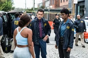 Pictured (L-R) John Boyd as Special Agent Stuart Scola and Katherine Renee Turner as Special Agent Tiffany Wallace