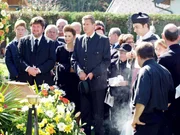 (v.li.): Elmar Drexel (Scheich), Brigitte Jaufenthaler (Frau B&uuml;rgermeister), Georges Kern (B&uuml;rgermeister), Sebastian Konrad (Pfarrer).