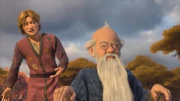 Arthur (l.) hat keine Lust, K&ouml;nig zu werden. Ihn interessiert auch nicht, was Merlin (r.) dazu zu sagen hat ...