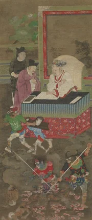 Zehn Könige der Hölle, vor 1195. Künstler Jin Chushi. Zehn Könige der Hölle, vor 1195. Künstler Jin Chushi.