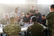 "Hold What You Got" -- Bravo Team partners with the Mexican Marines to hunt the head of one of the most powerful and lethal drug cartels in Mexico, on SEAL TEAM. Pictured L to R: Judd Lormand as Lieutenant Commander Eric Blackburn, David Boreanaz as Jason Hayes, Justin Melnick as Brock, Neil Brown Jr. as Ray Perry, and AJ Buckley as Sonny Quinn.