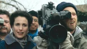 Rita (Andie MacDowell) und Kameramann Lary (Chris Elliott) w&auml;hrend der Murmeltier-Zeremonie