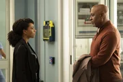Dr. Maggie Pierce (Kelly McCreary, l.); Dr. Richard Webber (James Pickens Jr.)