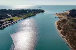 M&uuml;ndung des Tagliamento ins Adriatische Meer