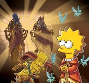 Treehouse of Horror XXIV: Bart (vorne l.) und Lisa (vorne r.) ... Treehouse of Horror XXIV: Bart (vorne l.) und Lisa (vorne r.) ...
