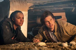 l-r: Maddie (Tika Sumpter),  Tom (James Marsden)