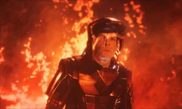 Auf dem Planeten Nibiru ger&auml;t Commander Spock (Zachary Quinto) mitten in einen Vulkanausbruch.